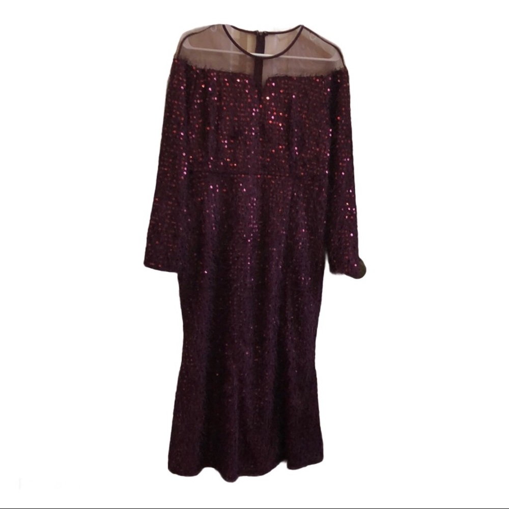 🆕Midnight Velvet Purple Sequined Dress M